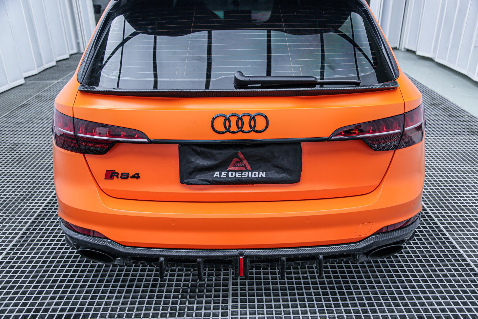 Audi RS4 B9 B9.5 2018 2019 2020 2021 2022 2023 2024 & S4 / A4 Avant B9 B9.5 2017 2018 2019 2020 2021 2022 2023 2024 with Aftermarket Parts - AE Rear Spoiler Carbon Fiber from?ArmorExtend
