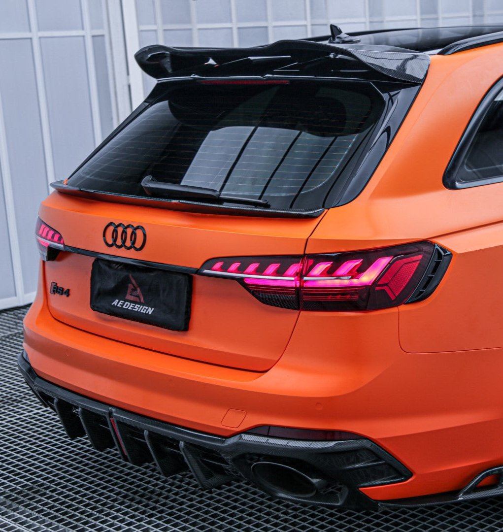 Audi RS4 B9 / B9.5 2018 2019 2020 2021 2022 2023 2024 with Aftermarket Parts - AE Rear Roof Spoiler?Carbon Fiber from ArmorExtend