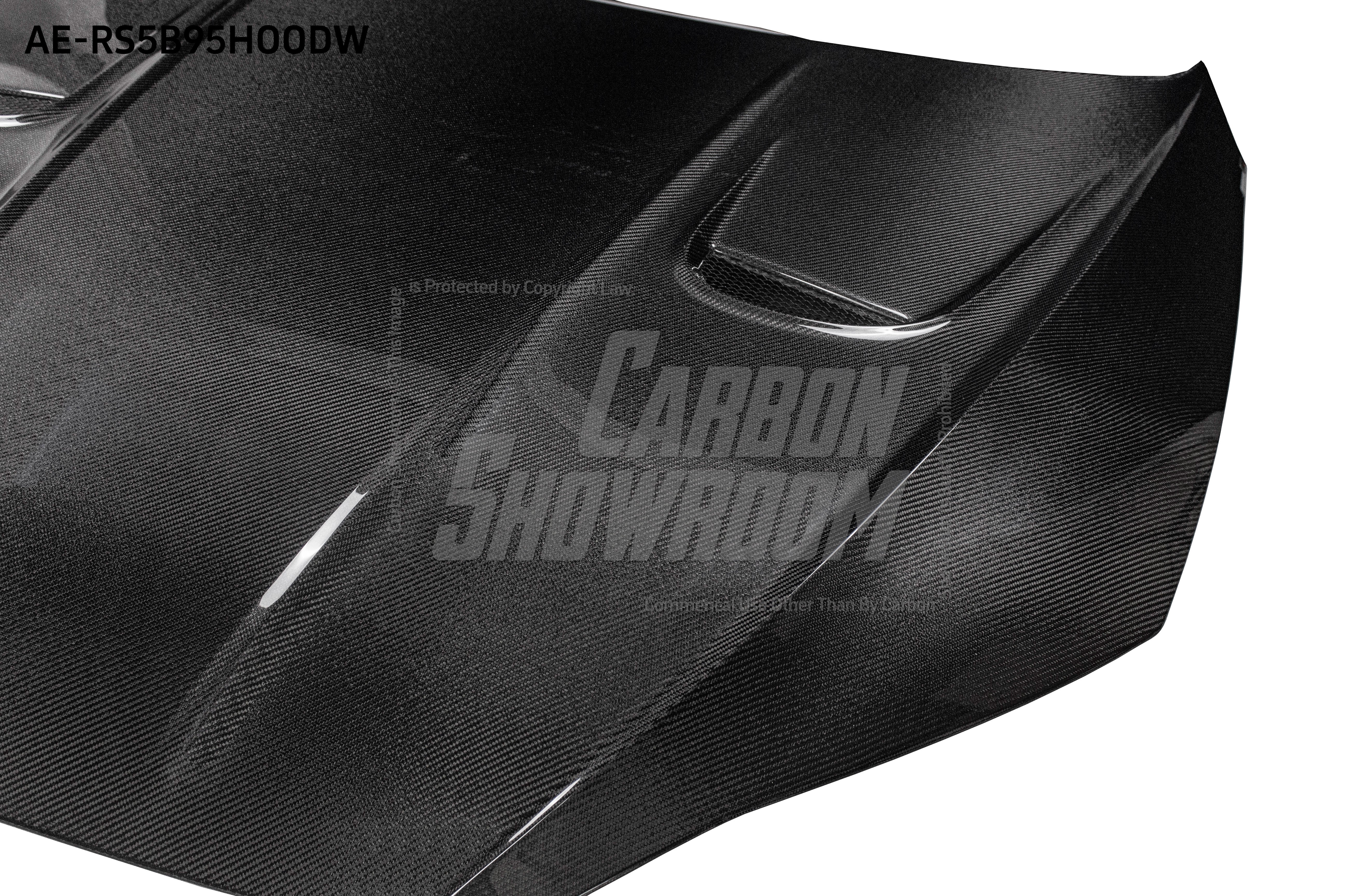 Audi RS5 S5 A5 B9 B9.5 2017 2018 2019 2020 2021 2022 2023 2024 with Aftermarket Parts - AE Style Hood Bonnet Carbon Fiber from?ArmorExtend