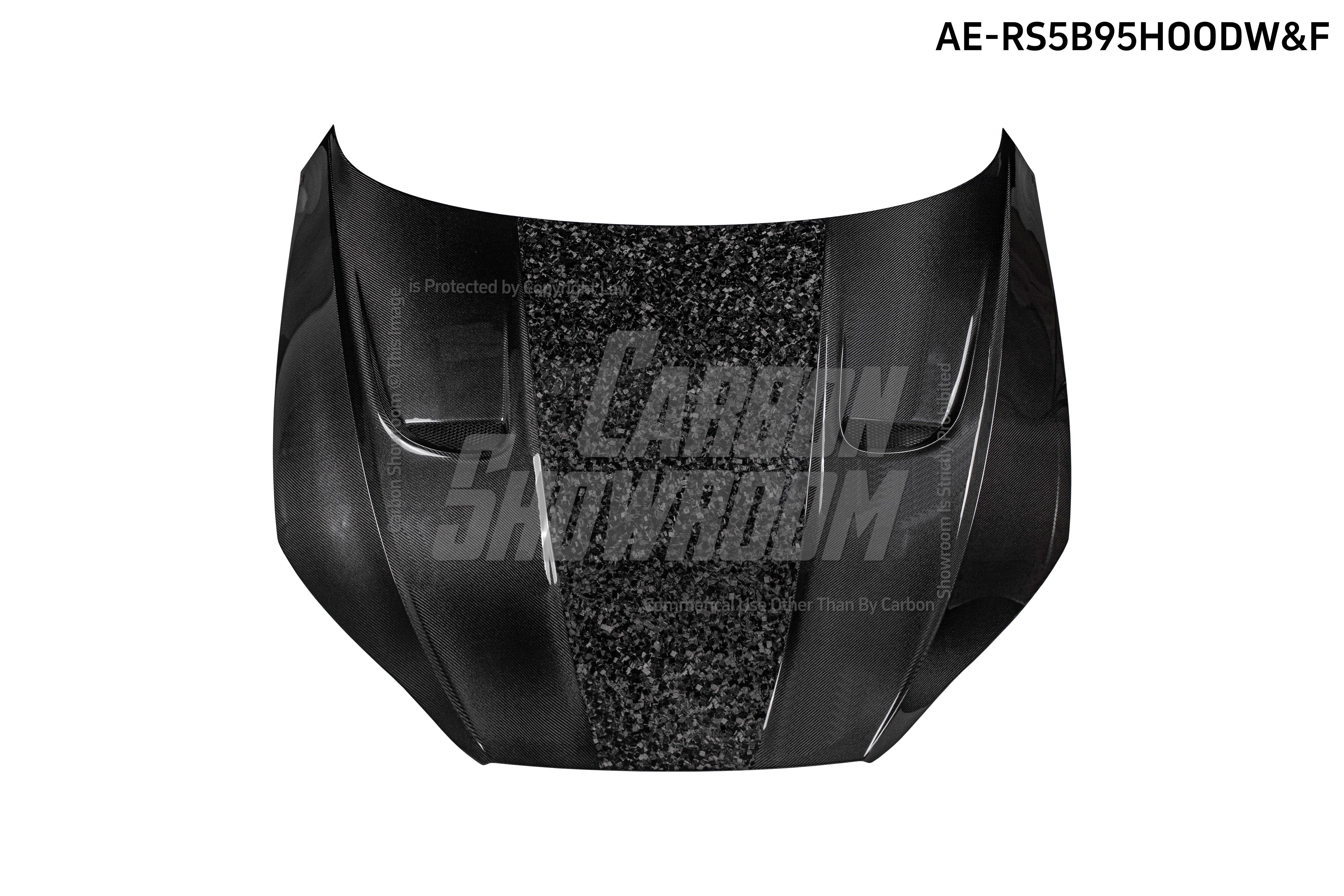 Audi RS5 S5 A5 B9 B9.5 2017 2018 2019 2020 2021 2022 2023 2024 with Aftermarket Parts - AE Style Hood Bonnet Carbon Fiber from?ArmorExtend