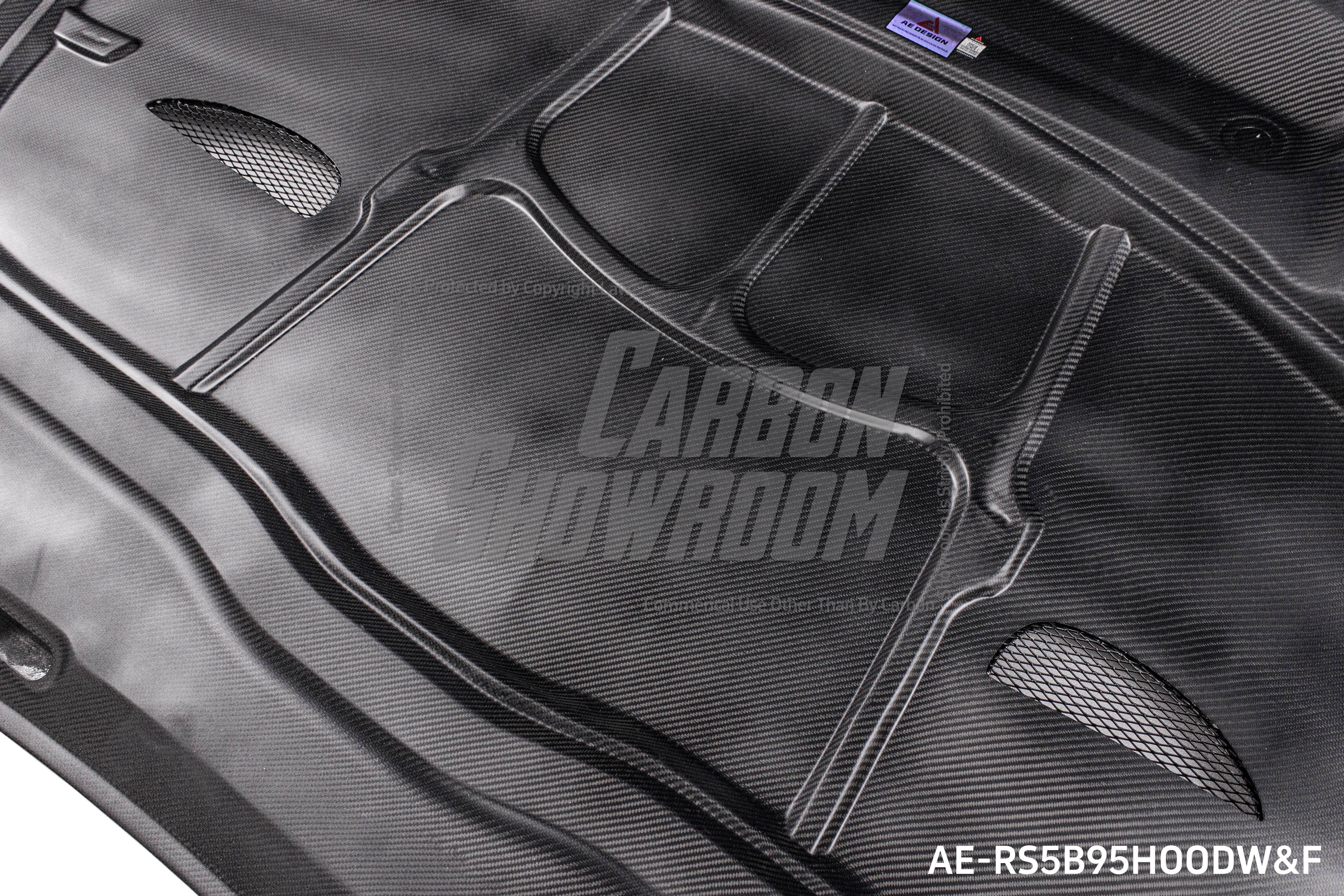Audi RS5 S5 A5 B9 B9.5 2017 2018 2019 2020 2021 2022 2023 2024 with Aftermarket Parts - AE Style Hood Bonnet Carbon Fiber from?ArmorExtend