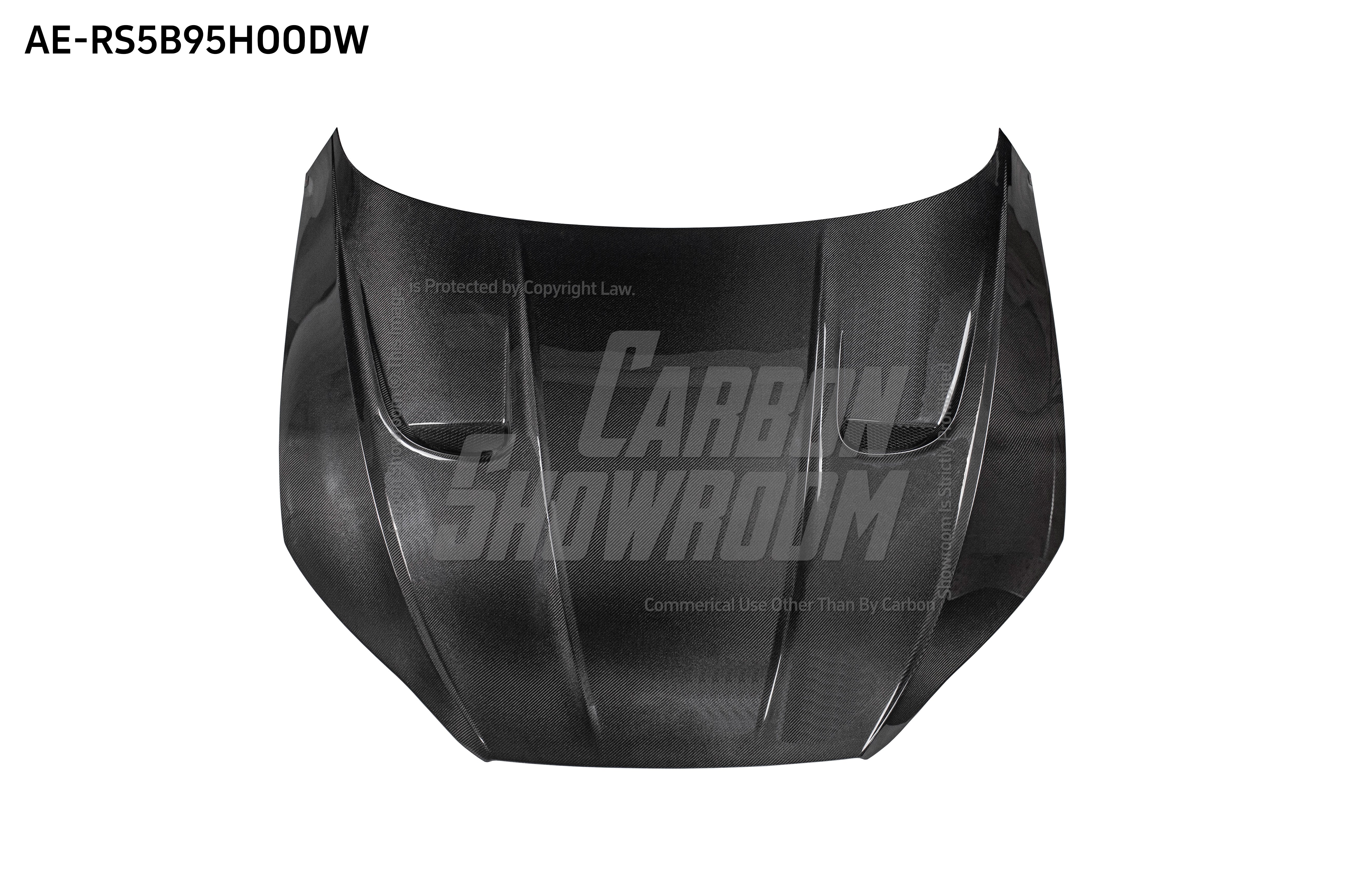 Audi RS5 S5 A5 B9 B9.5 2017 2018 2019 2020 2021 2022 2023 2024 with Aftermarket Parts - AE Style Hood Bonnet Carbon Fiber from?ArmorExtend
