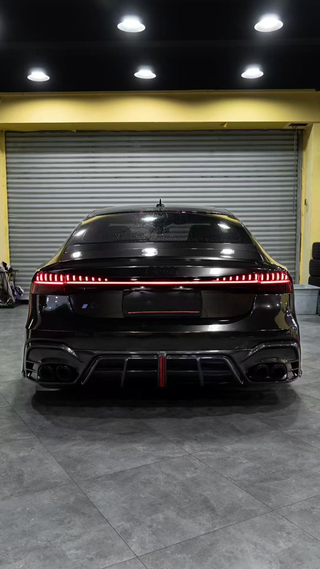 Audi RS6 C8 2020 2021 2022 2023 2024 & RS7 C8 2020 2021 2022 2023 2024 with Aftermarket Parts - AE Rear Diffuser & Canards?Carbon Fiber?from ArmorExtend