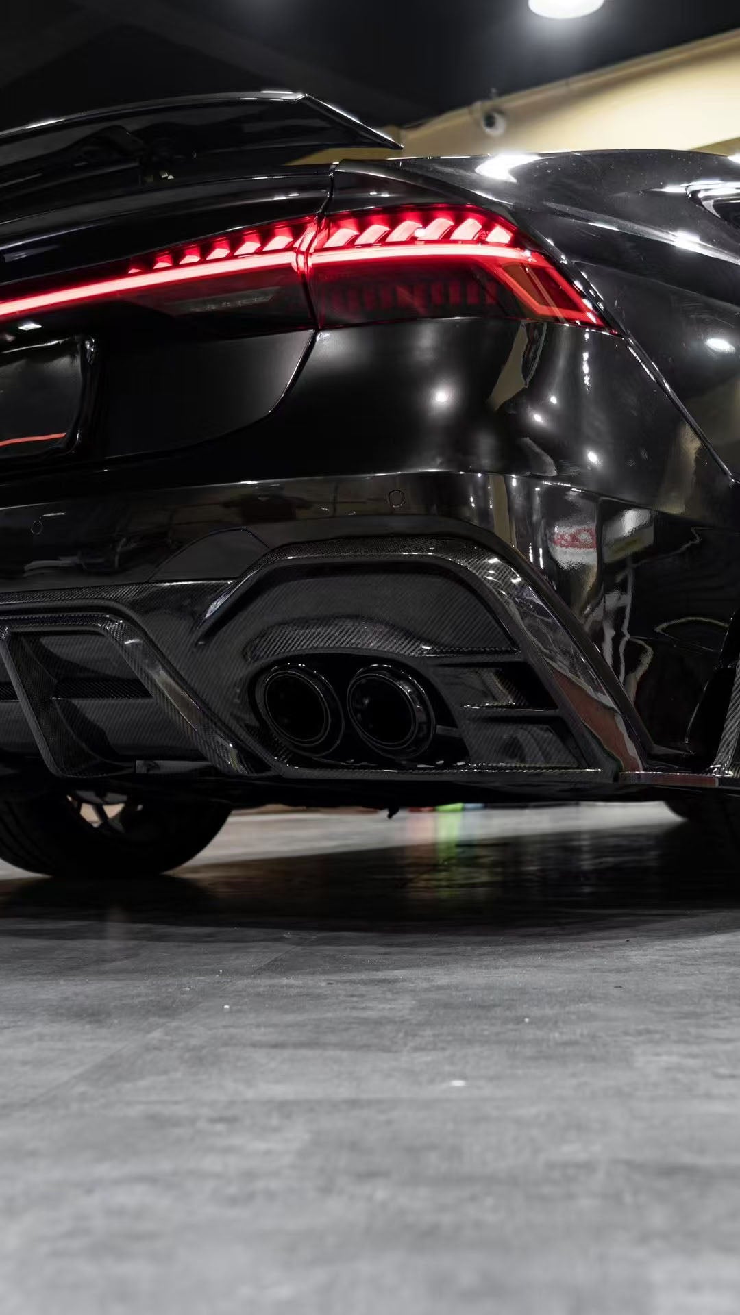 Audi RS6 C8 2020 2021 2022 2023 2024 & RS7 C8 2020 2021 2022 2023 2024 with Aftermarket Parts - AE Rear Diffuser & Canards?Carbon Fiber?from ArmorExtend