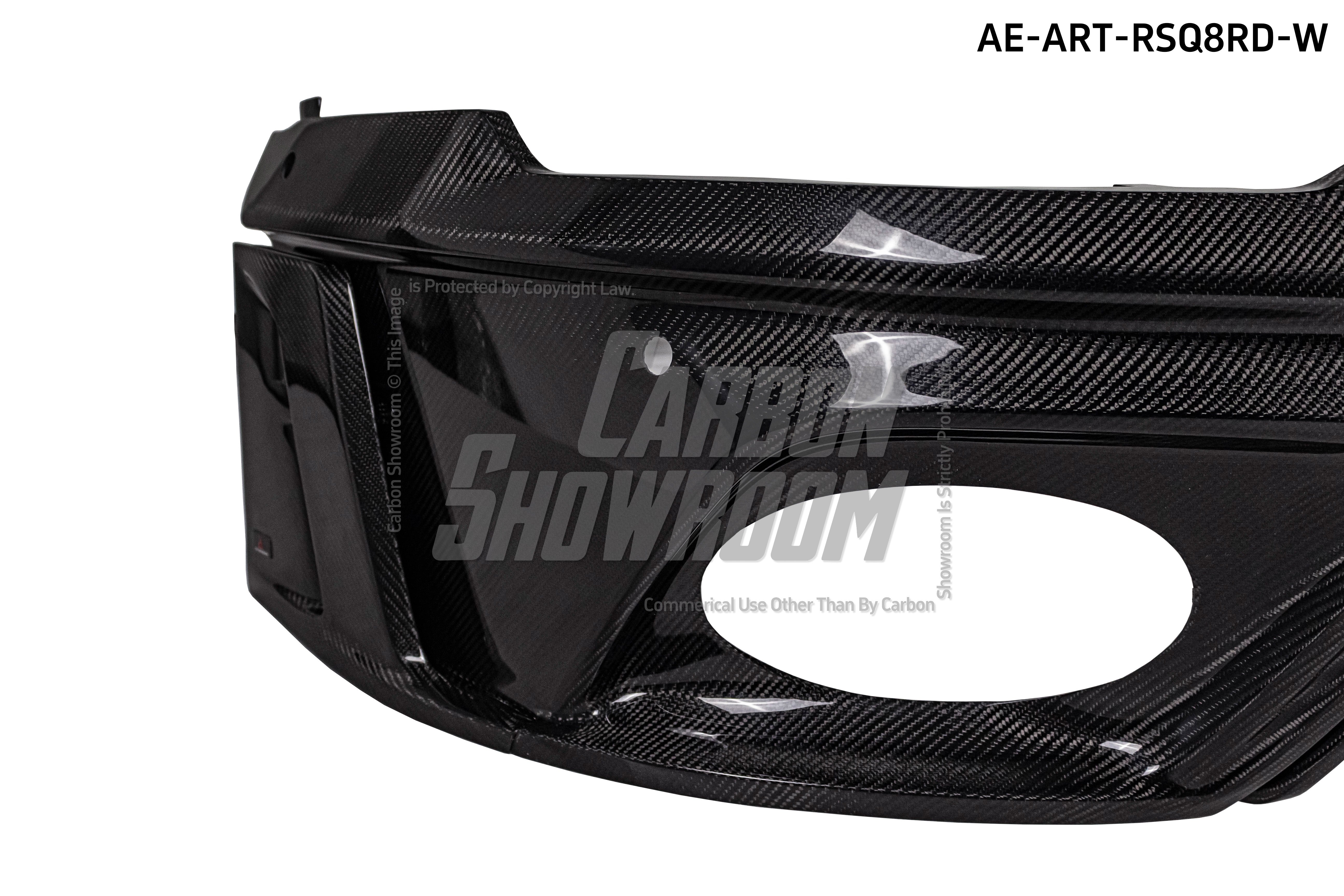 Audi RSQ8 2021 2022 2023 2024 SQ8 Q8 (requires you to upgrade the exhaust tips to RSQ8 version) 2020 2021 2022 2023 2024 with Aftermarket Parts - AE Rear Diffuser Pre-Preg Carbon Fiber from ArmorExtend