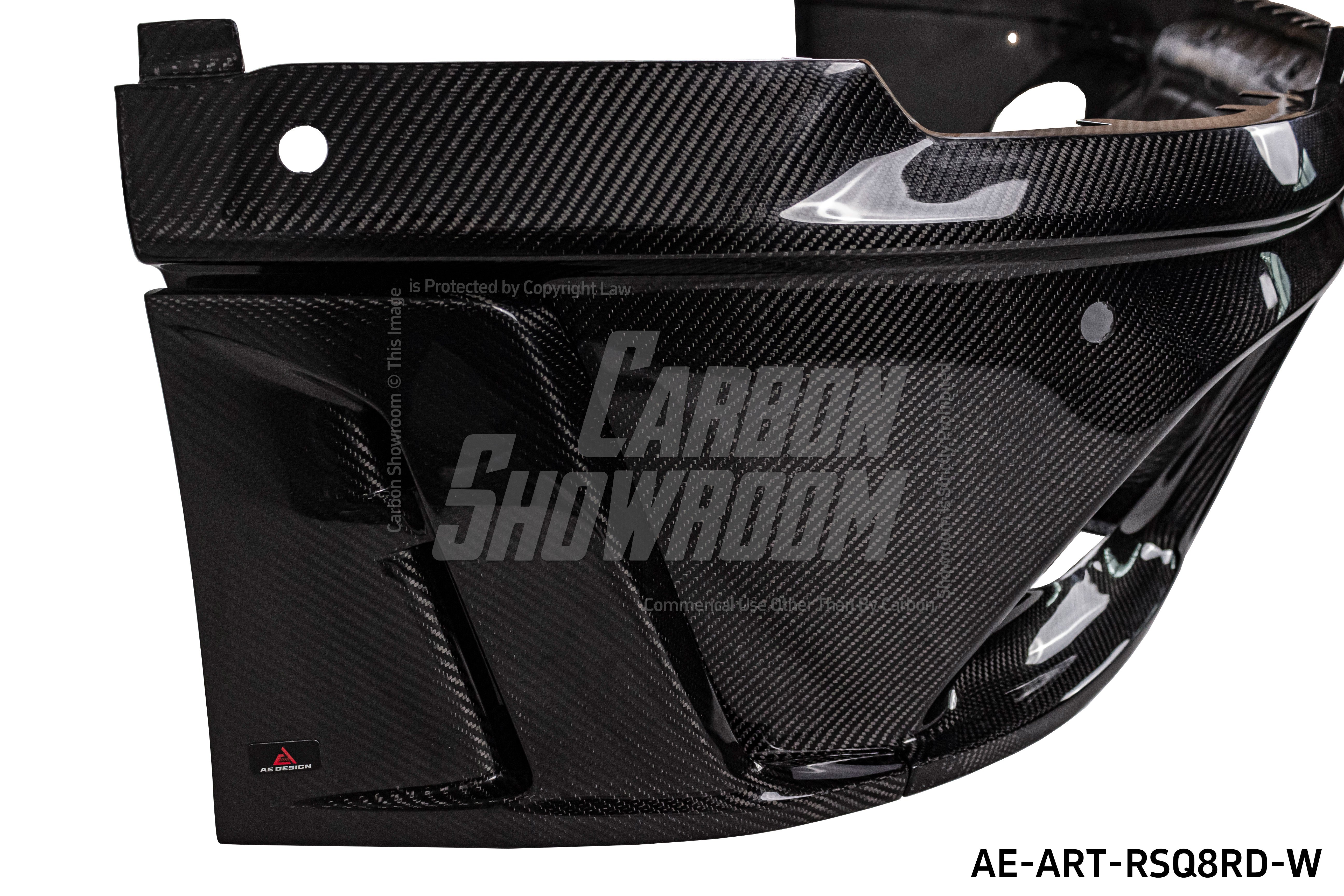 Audi RSQ8 2021 2022 2023 2024 SQ8 Q8 (requires you to upgrade the exhaust tips to RSQ8 version) 2020 2021 2022 2023 2024 with Aftermarket Parts - AE Rear Diffuser Pre-Preg Carbon Fiber from ArmorExtend