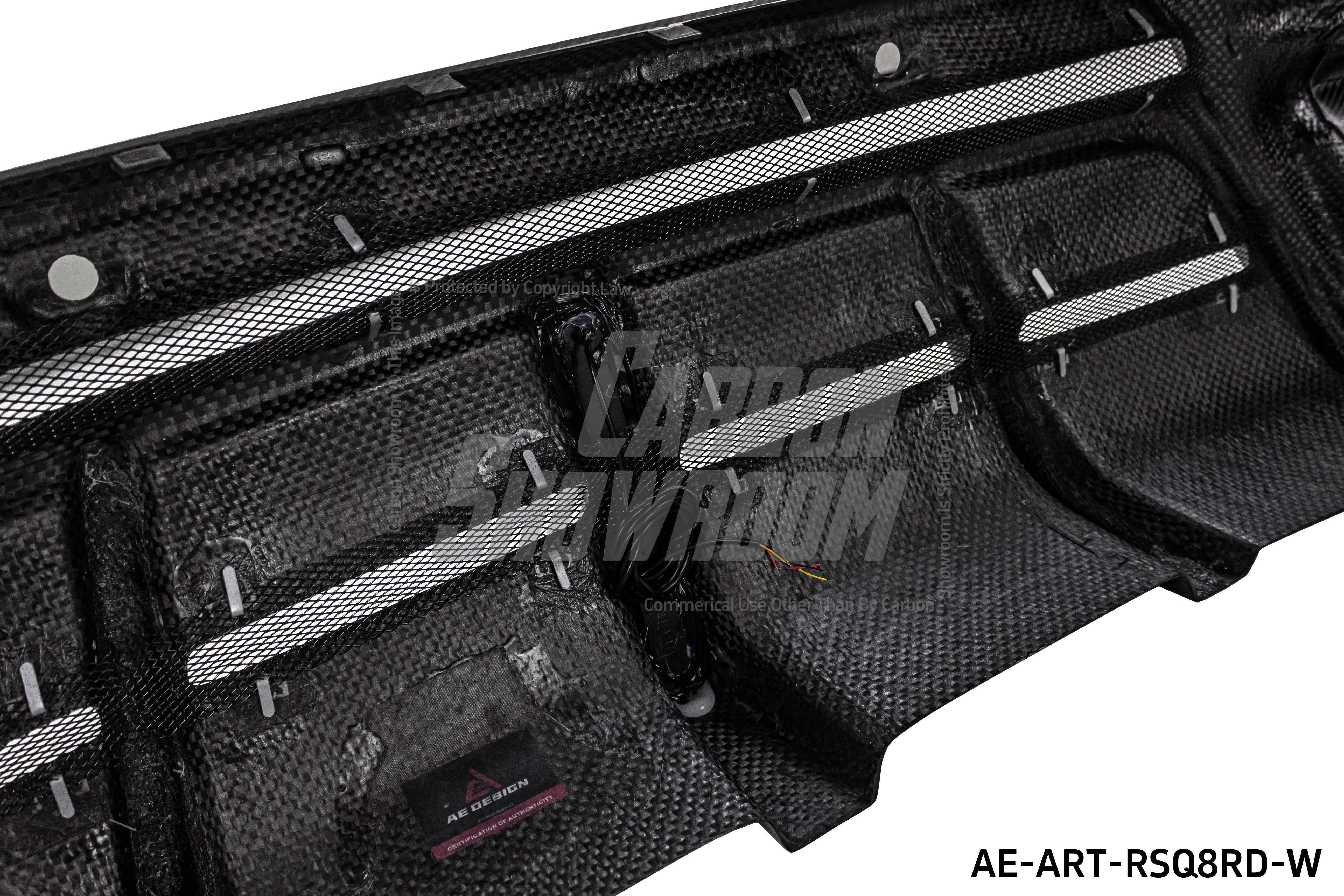 Audi RSQ8 2021 2022 2023 2024 SQ8 Q8 (requires you to upgrade the exhaust tips to RSQ8 version) 2020 2021 2022 2023 2024 with Aftermarket Parts - AE Rear Diffuser Pre-Preg Carbon Fiber from ArmorExtend