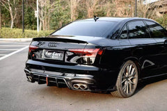 Audi S4 / A4 (With S-line Bumper) B9.5 2020 2021 2022 2023 2024 with Aftermarket Parts - AE / Plustic Style Rear Diffuser & Canards Carbon Fiber / ABS
