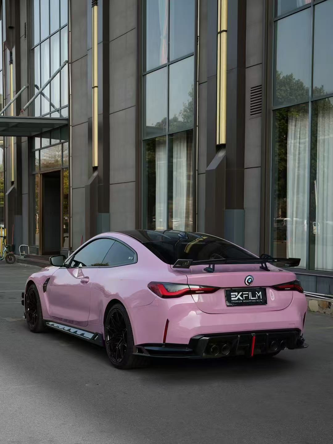 BMW M4 G82 2021 2022 2023 2024 & 4 Series G22 430i M440i 2020 2021 2022 2023 2024 with Aftermarket Parts - ART V2 Style Fiber Rear Wing Carbon Fiber from Pre-preg ArmorExtend