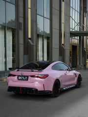 BMW M4 G82 2021 2022 2023 2024 & 4 Series G22 430i M440i 2020 2021 2022 2023 2024 with Aftermarket Parts - ART V2 Style Fiber Rear Wing Carbon Fiber from Pre-preg ArmorExtend