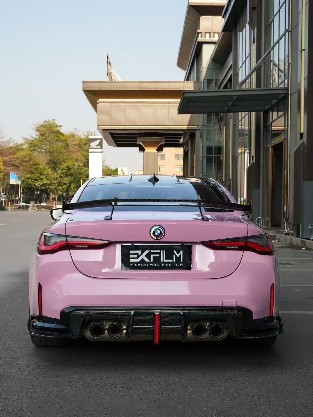 BMW M4 G82 2021 2022 2023 2024 & 4 Series G22 430i M440i 2020 2021 2022 2023 2024 with Aftermarket Parts - ART V2 Style Fiber Rear Wing Carbon Fiber from Pre-preg ArmorExtend