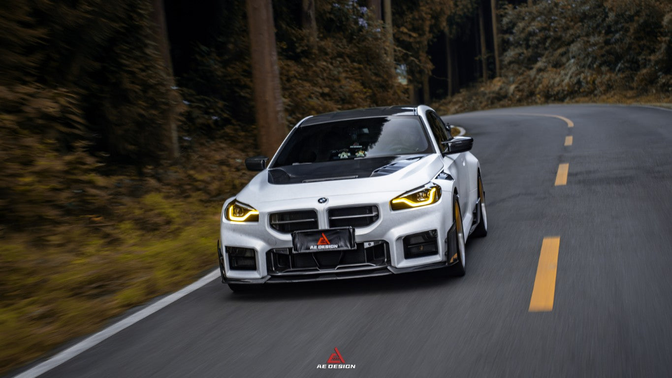 BMW M2C M2 G87 2023-ON with Aftermarket Parts - Front Kidney Grill Dry Pre-preg Carbon Fiber from Armorextend
