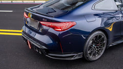 BMW M3 G80 G81 2021-ON & M4 G82 G83 2021-ON with Aftermarket Parts - V3 Rear Diffuser & Rear Canards Carbon Fiber from?ArmorExtend