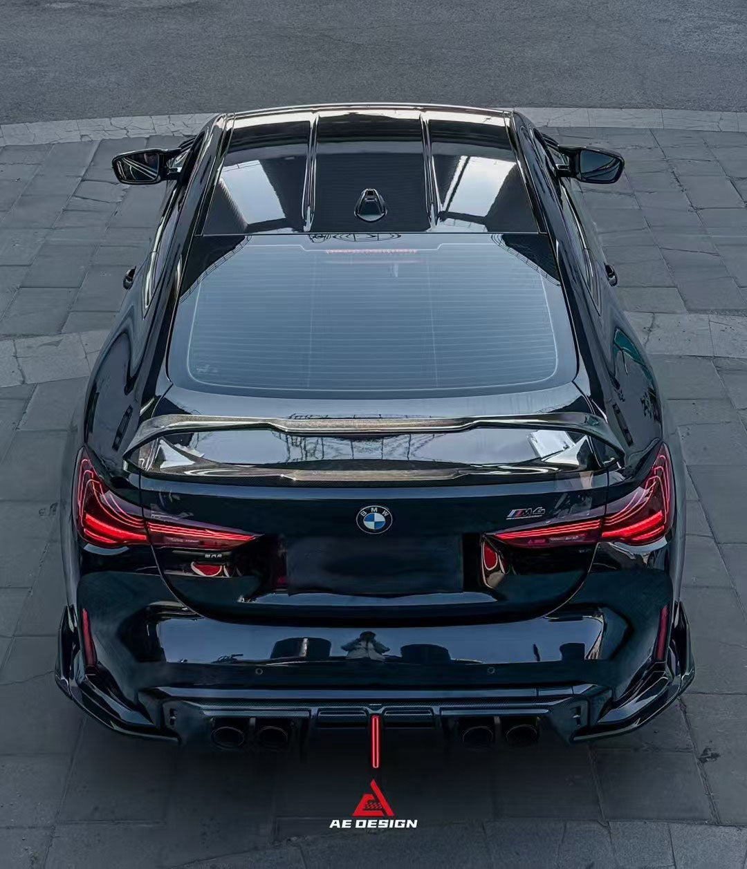 BMW M3 G80 G81 2021 2022 2023 2024 & M4 G82 G83 2021 2022 2023 2024 with Aftermarket Parts - AE V2 Style?Rear Diffuser & Canards Carbon Fiber from ?ArmorExtend