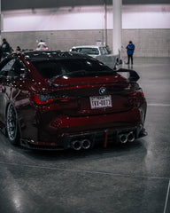 BMW M3 G80 G81 2021 2022 2023 2024 & M4 G82 G83 2021 2022 2023 2024 with Aftermarket Parts - AE V2 Style Rear Diffuser & Canards Carbon Fiber from  ArmorExtend