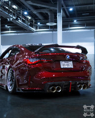 BMW M3 G80 G81 2021 2022 2023 2024 & M4 G82 G83 2021 2022 2023 2024 with Aftermarket Parts - AE V2 Style Rear Diffuser & Canards Carbon Fiber from  ArmorExtend