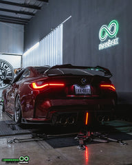 BMW M3 G80 G81 2021 2022 2023 2024 & M4 G82 G83 2021 2022 2023 2024 with Aftermarket Parts - AE V2 Style?Rear Diffuser & Canards Carbon Fiber from ?ArmorExtend
