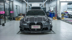 BMW M3 G80 G81 2021 2022 2023 2024 & M4 G82 G83 2021 2022 2023 2024 with Aftermarket Parts - AE Style Front Canards?Carbon Fiber?from ArmorExtend