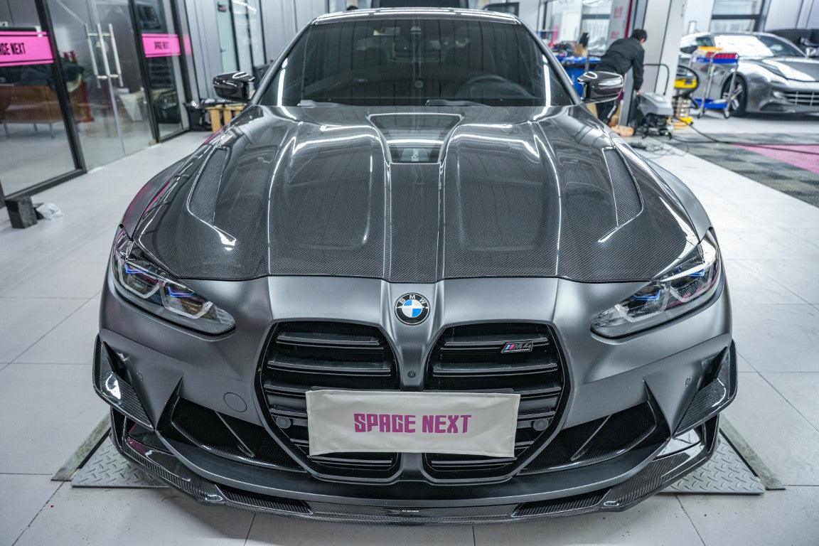 BMW M3 G80 G81 2021 2022 2023 2024 & M4 G82 G83 2021 2022 2023 2024 with Aftermarket Parts - AE Style Front Canards?Carbon Fiber?from ArmorExtend