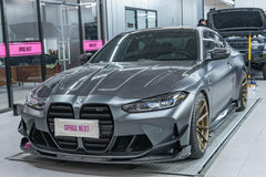 BMW M3 G80 G81 2021 2022 2023 2024 & M4 G82 G83 2021 2022 2023 2024 with Aftermarket Parts - AE Style Front Canards?Carbon Fiber?from ArmorExtend