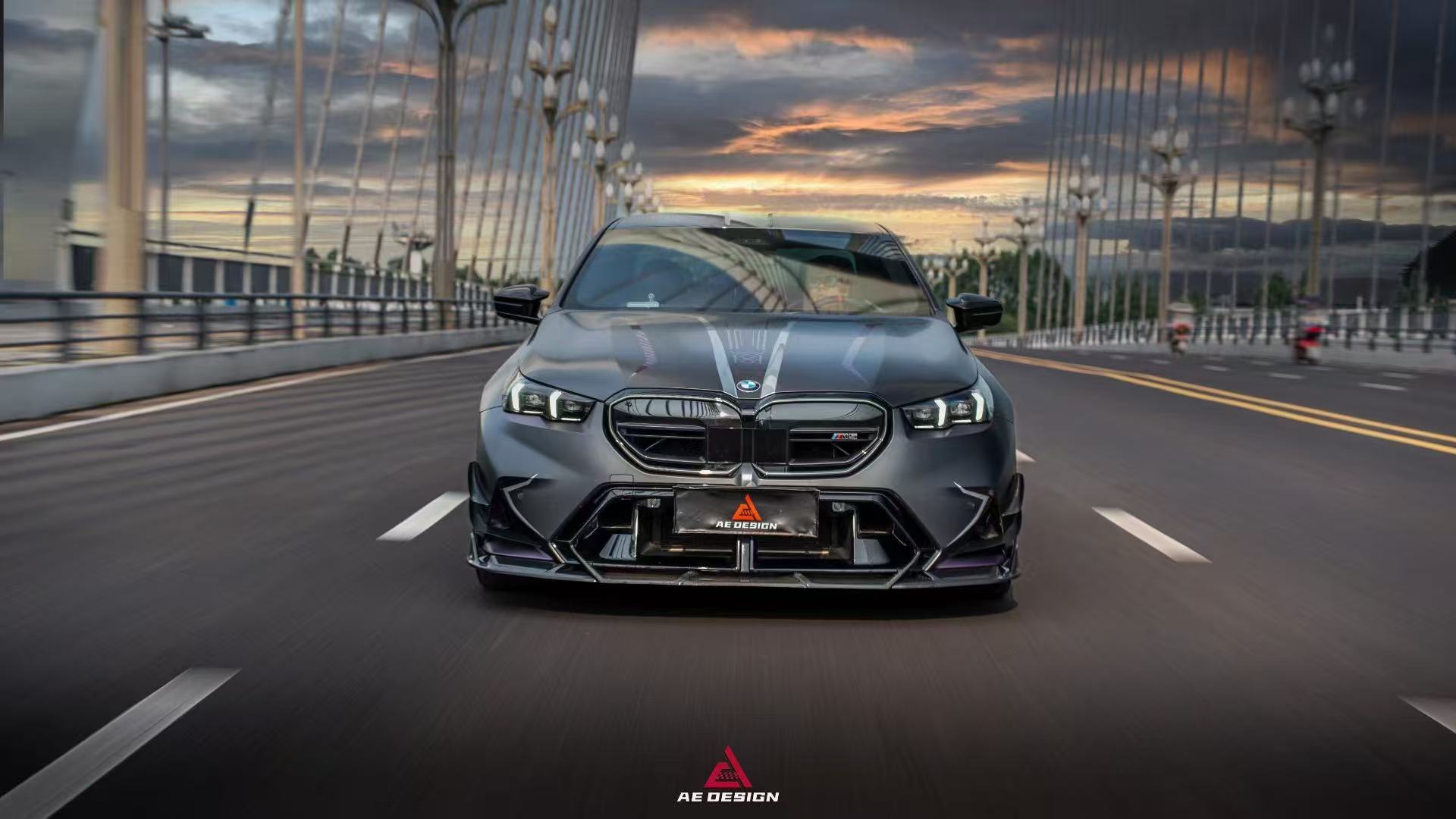 BMW M5C M5 G90 2024-ON with Aftermarket Parts - Front Canards Pre-preg Carbon Fiber from Armorextend