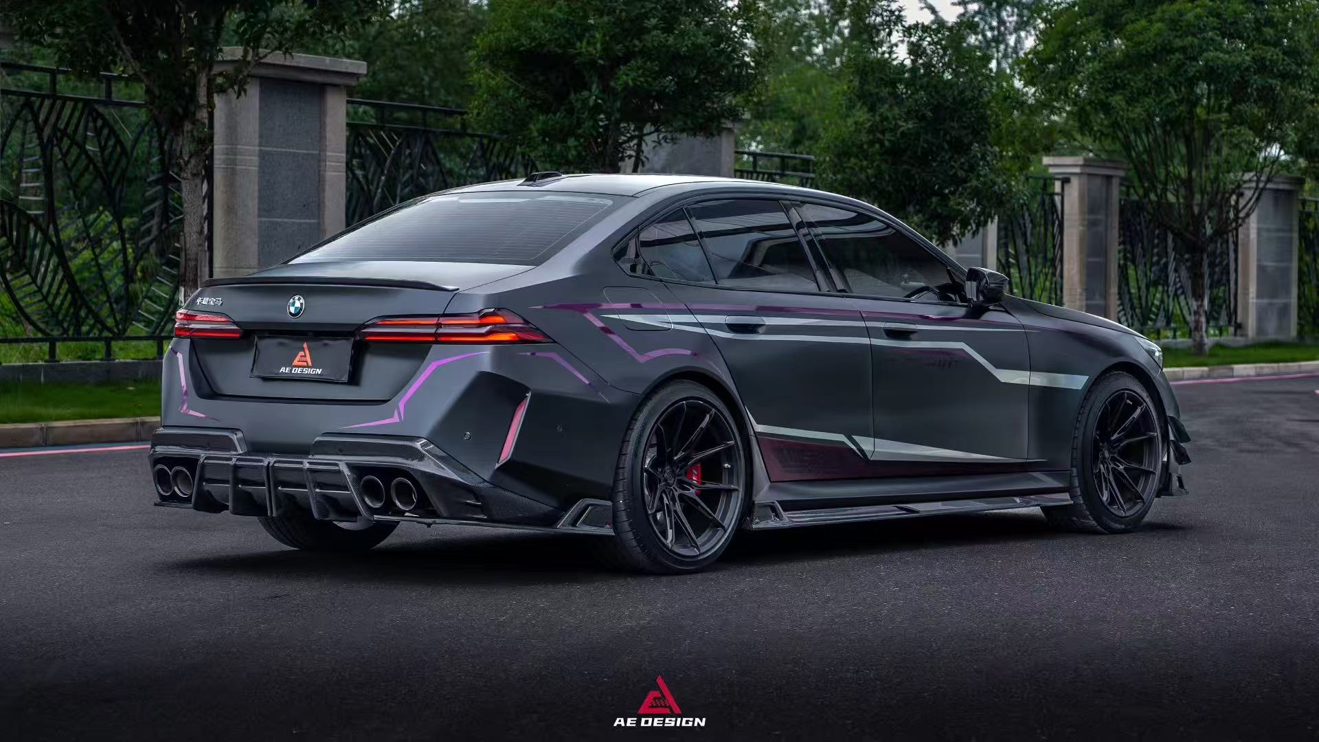 BMW M5C M5 G90 2024-ON with Aftermarket Parts - Rear Diffuser & Canards Pre-preg Carbon Fiber from Armorextend