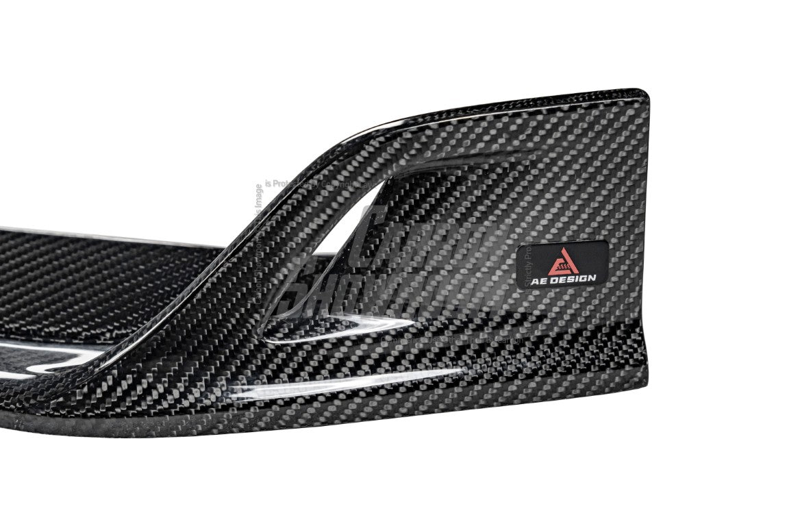 BMW M5 / M5C F90 Pre-LCI 2018 2019 2020 & M5 / M5C F90 LCI 2021 2022 2023 2024 With Aftermarket Parts - AE Lower Lip & Middle Lip?Carbon Fiber from ArmorExtend