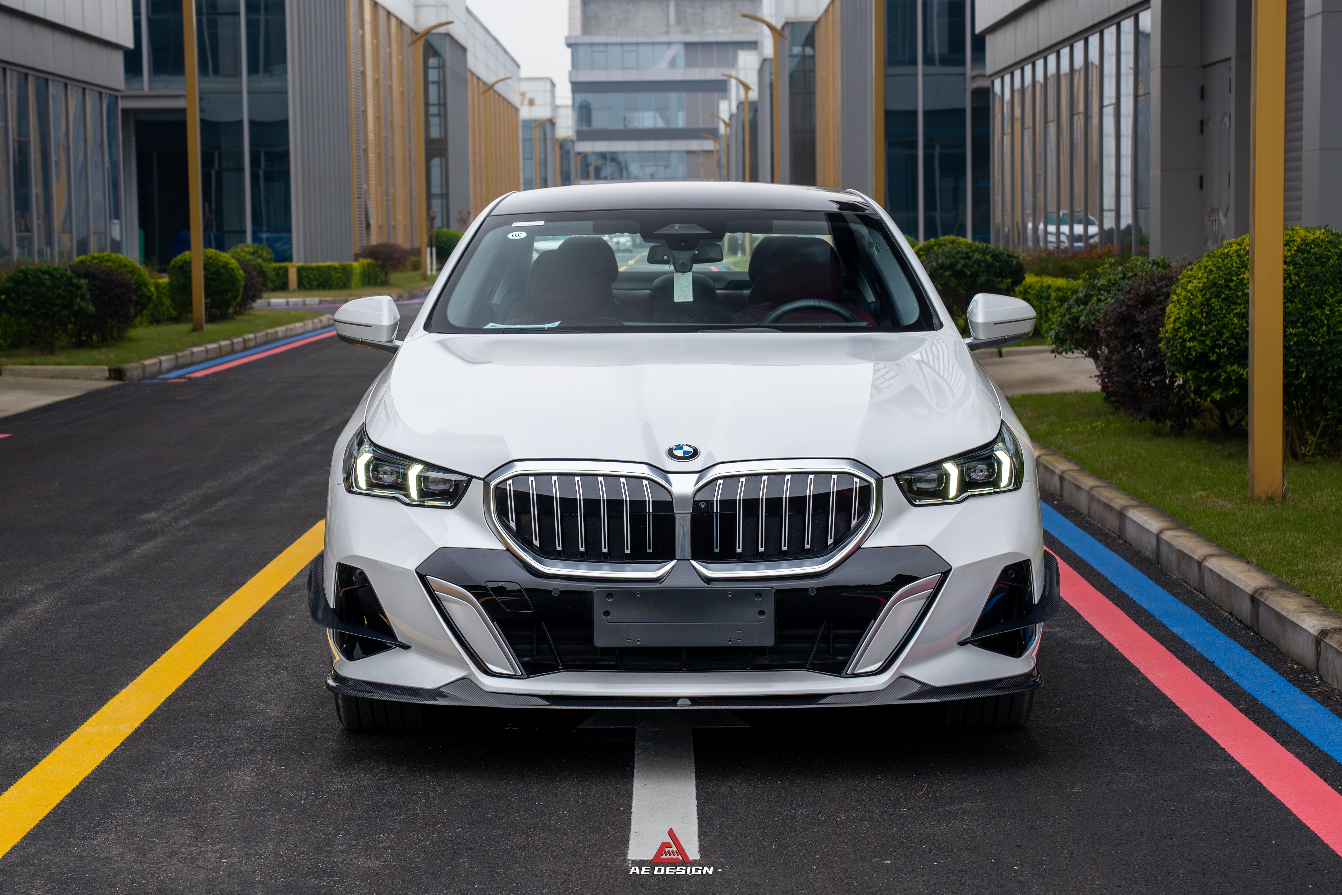 BMW i5 xDrive40 / i5 eDrive40 (with M-package bumper, does not fit base mode) / i5 M60 G60 G61 2024-ON & 5 Series 540i xDrive / 530i xDrive / 530i (with M-package bumper, does not fit base model) / 550e xDrive G60 G61 2024-ON with Aftermarket Parts - AE Design Front Lip Carbon Fiber?from ArmorExtend