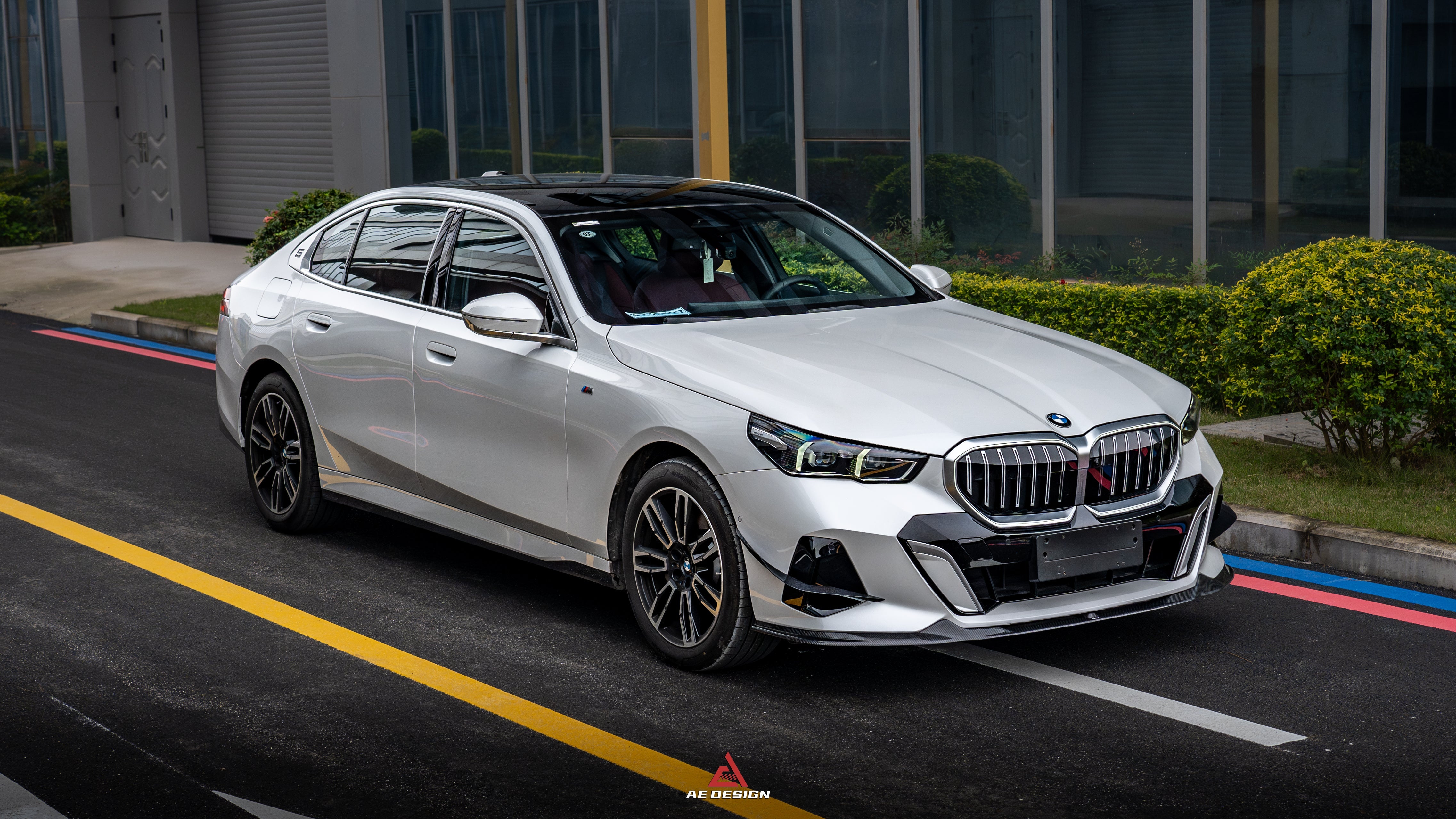 BMW i5 xDrive40 / i5 eDrive40 (with M-package bumper, does not fit base mode) / i5 M60 G60 G61 2024-ON & 5 Series 540i xDrive / 530i xDrive / 530i (with M-package bumper, does not fit base model) / 550e xDrive G60 G61 2024-ON with Aftermarket Parts - AE Design Front Canards?Carbon Fiber?from ArmorExtend