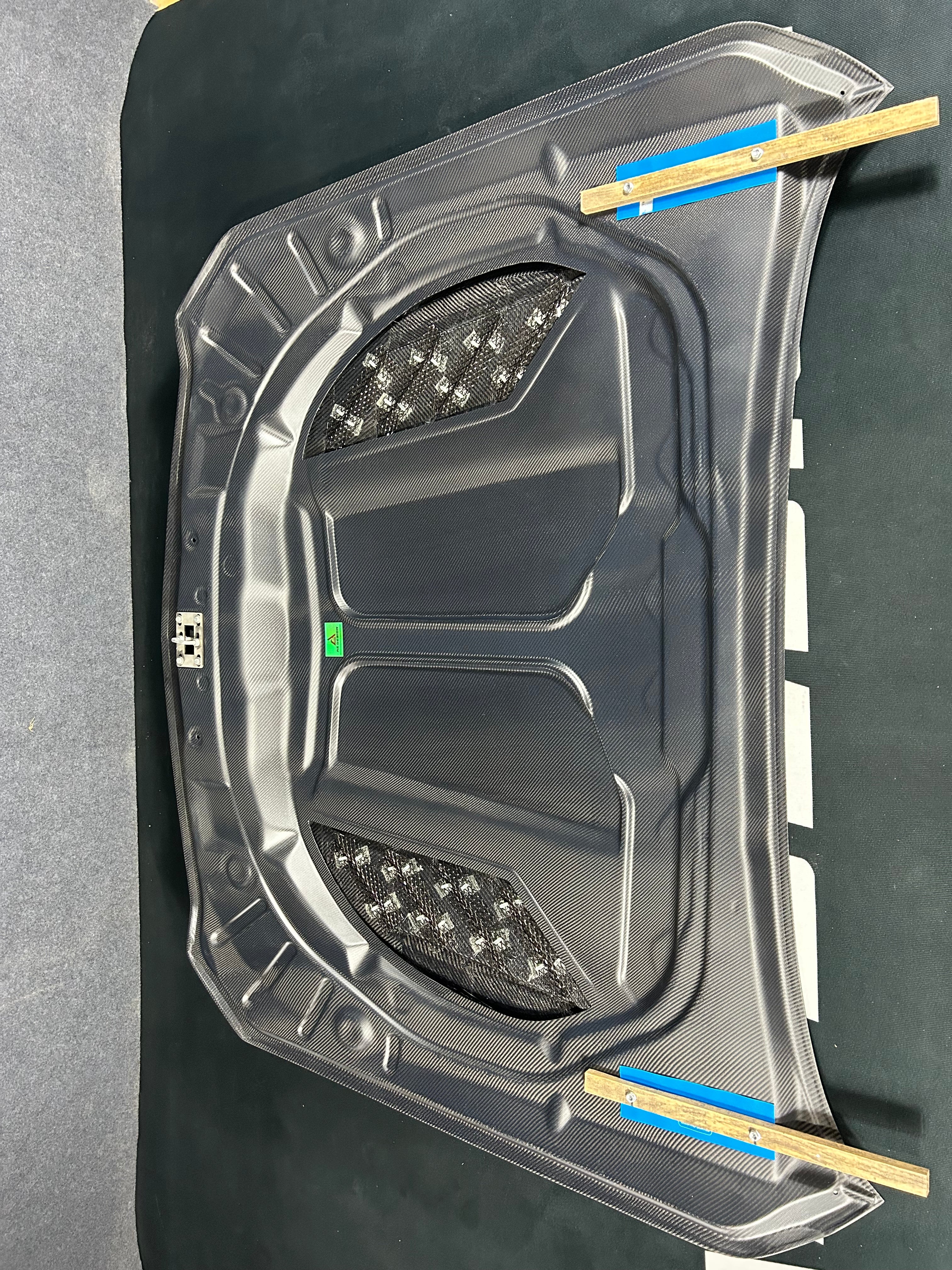Cadillac CT5 CT5V Blackwing V Premium Luxury Sport Base 2020-ON with Aftermarket Parts - AE Vented Style Hood Bonnet Double-sided Carbon Fiber?from?ArmorExtend