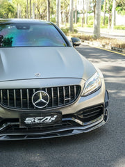 Mercedes Benz C-Class C63S C63 AMG W205 Coupe Convertible 2015 2016 2017 2018 2019 2020 2021 2022 2023 (suitable for both pre-facelift and facelift) with Aftermarket Parts - AE Front Canards Carbon Fiber from?ArmorExtend