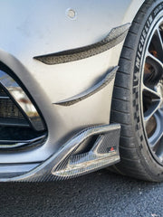 Mercedes Benz C-Class C63S C63 AMG W205 Coupe Convertible 2015 2016 2017 2018 2019 2020 2021 2022 2023 (suitable for both pre-facelift and facelift) with Aftermarket Parts - AE Front Canards Carbon Fiber from?ArmorExtend
