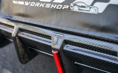 Mercedes Benz C-Class C63S C63 AMG W205 Coupe Convertible 2015 2016 2017 2018 2019 2020 2021 2022 2023 (suitable for both pre-facelift and facelift. Pre-facelift requires exhaust tips from facelifted version) & C-Class C63S C63 AMG W205 Coupe Convertible 2015 2016 2017 2018 2019 2020 2021 2022 2023 (suitable for both pre-facelift and facelift) with Aftermarket Parts - AE Rear Diffuser & Canards Carbon Fiber?from ArmorExtend 
