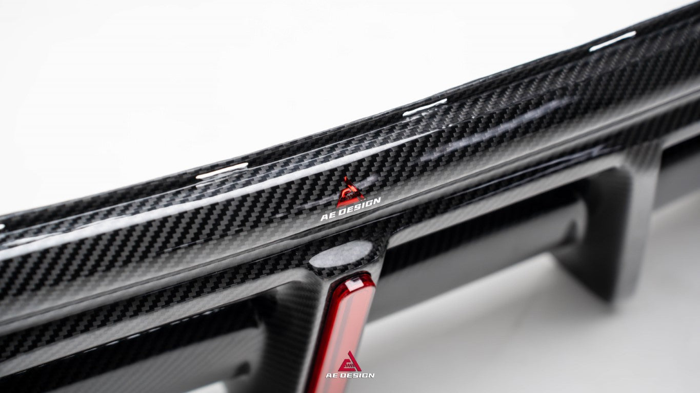 Porsche Panamera 976 Base 4 4S E-Hybird GTS Turbo 2024-ON with Aftermarket Parts - AE Desgin ART Rear Diffuser Carbon Fiber?from ArmorExtend 