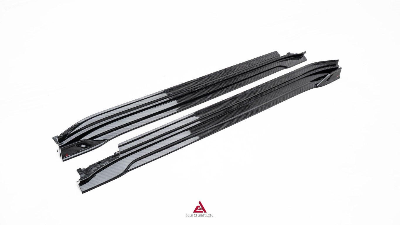 Porsche Panamera 976 Base 4 4S E-Hybird GTS Turbo 2024-ON with Aftermarket Parts - AE Desgin ART Side Skirts Carbon Fiber?from ArmorExtend