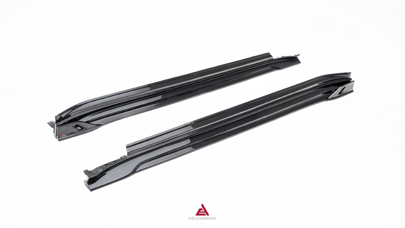 Porsche Panamera 976 Base 4 4S E-Hybird GTS Turbo 2024-ON with Aftermarket Parts - AE Desgin ART Side Skirts Carbon Fiber?from ArmorExtend