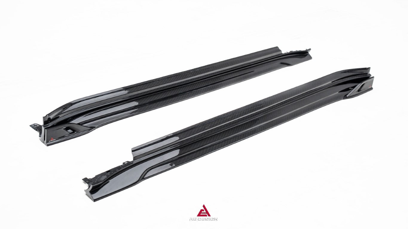 Porsche Panamera 976 Base 4 4S E-Hybird GTS Turbo 2024-ON with Aftermarket Parts - AE Desgin ART Side Skirts Carbon Fiber?from ArmorExtend