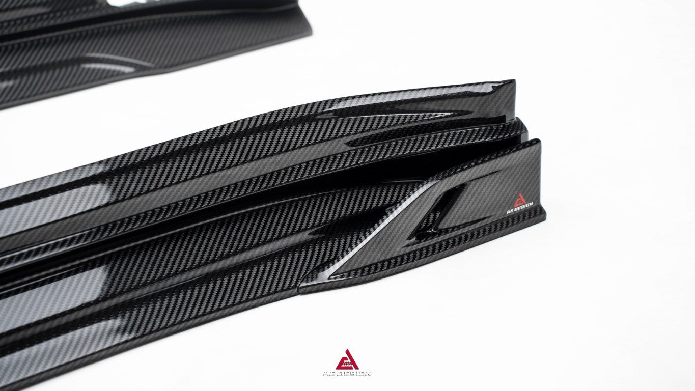 Porsche Panamera 976 Base 4 4S E-Hybird GTS Turbo 2024-ON with Aftermarket Parts - AE Desgin ART Side Skirts Carbon Fiber?from ArmorExtend