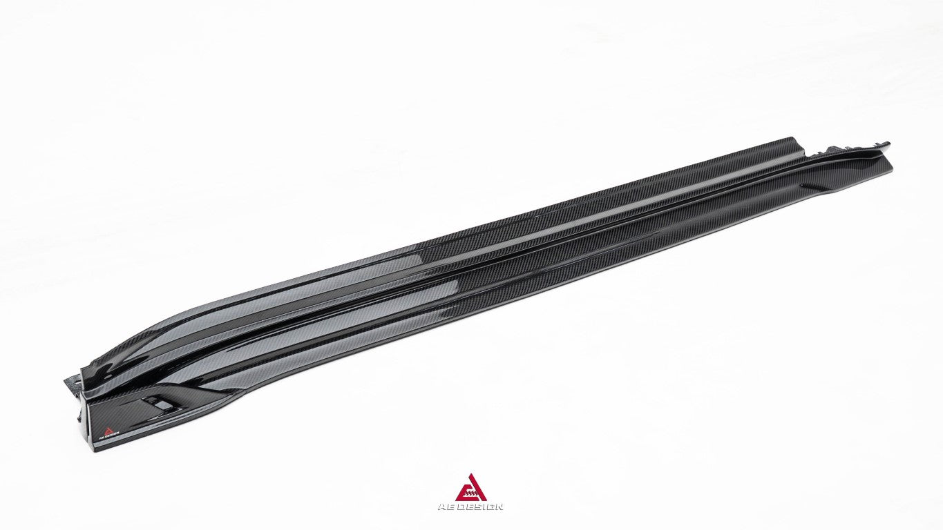 Porsche Panamera 976 Base 4 4S E-Hybird GTS Turbo 2024-ON with Aftermarket Parts - AE Desgin ART Side Skirts Carbon Fiber?from ArmorExtend