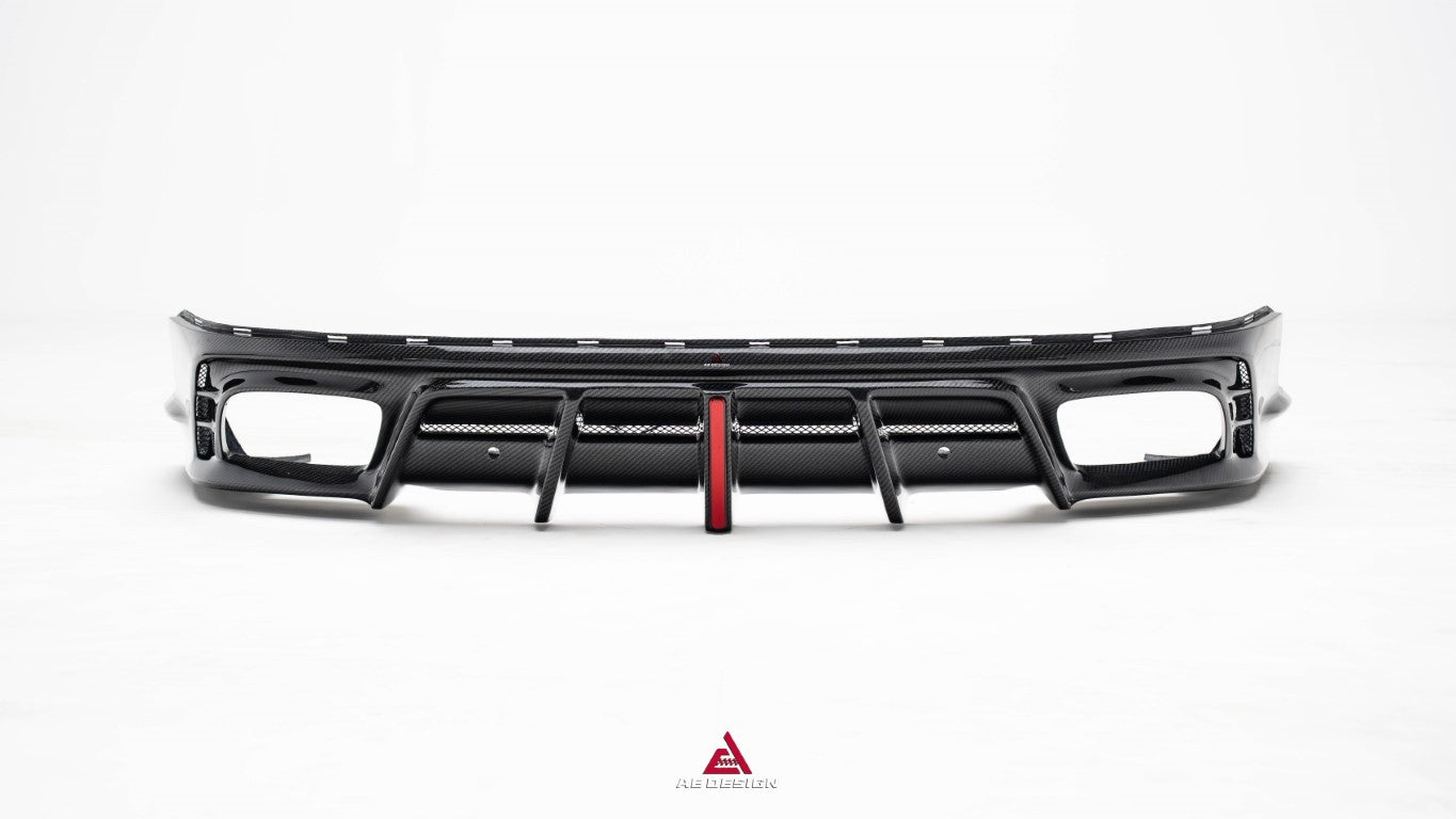 Porsche Panamera 976 Base 4 4S E-Hybird GTS Turbo 2024-ON with Aftermarket Parts - AE Desgin ART Rear Diffuser Carbon Fiber?from ArmorExtend 