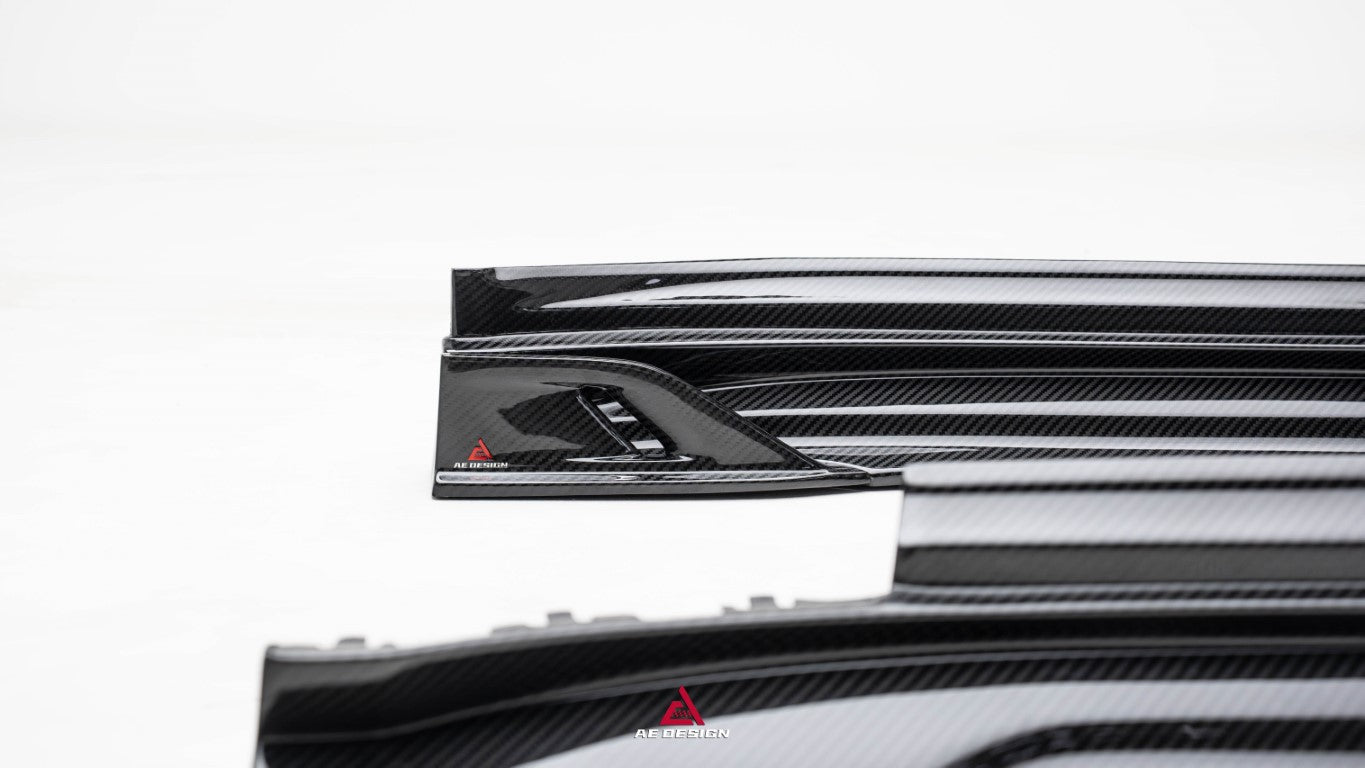 Porsche Panamera 976 Base 4 4S E-Hybird GTS Turbo 2024-ON with Aftermarket Parts - AE Desgin ART Side Skirts Carbon Fiber?from ArmorExtend