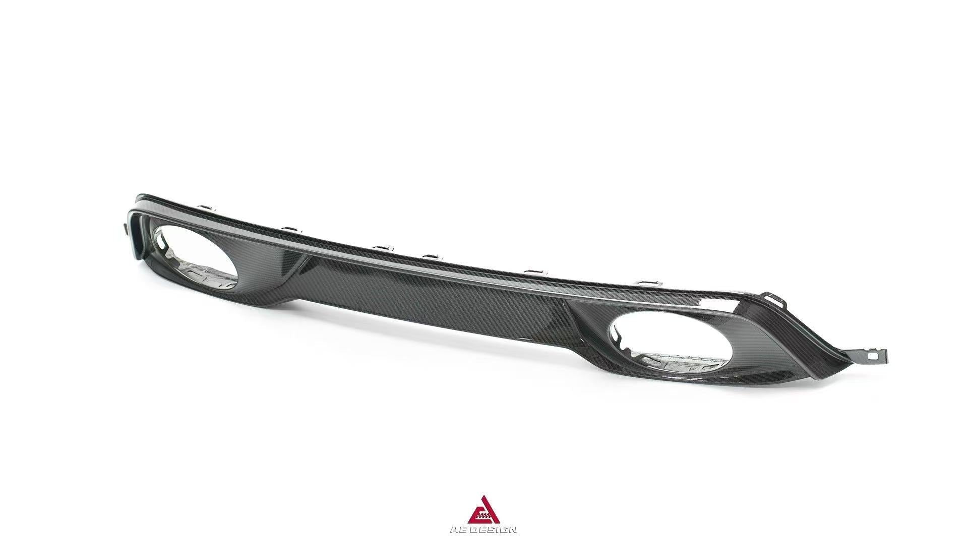 Porsche 911 992.2 Carerra Base/S/T/4S/Targa4S 2025-ON (Fits SportDesign Oval Exhaust Tips) with Aftermarket Parts - Rear Diffuser Pre-preg Carbon Fiber from Armorextend