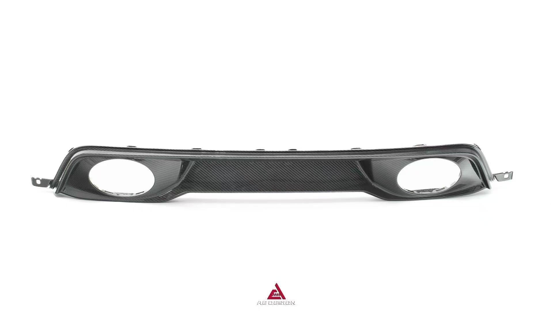 Porsche 911 992.2 Carerra Base/S/T/4S/Targa4S 2025-ON (Fits SportDesign Oval Exhaust Tips) with Aftermarket Parts - Rear Diffuser Pre-preg Carbon Fiber from Armorextend
