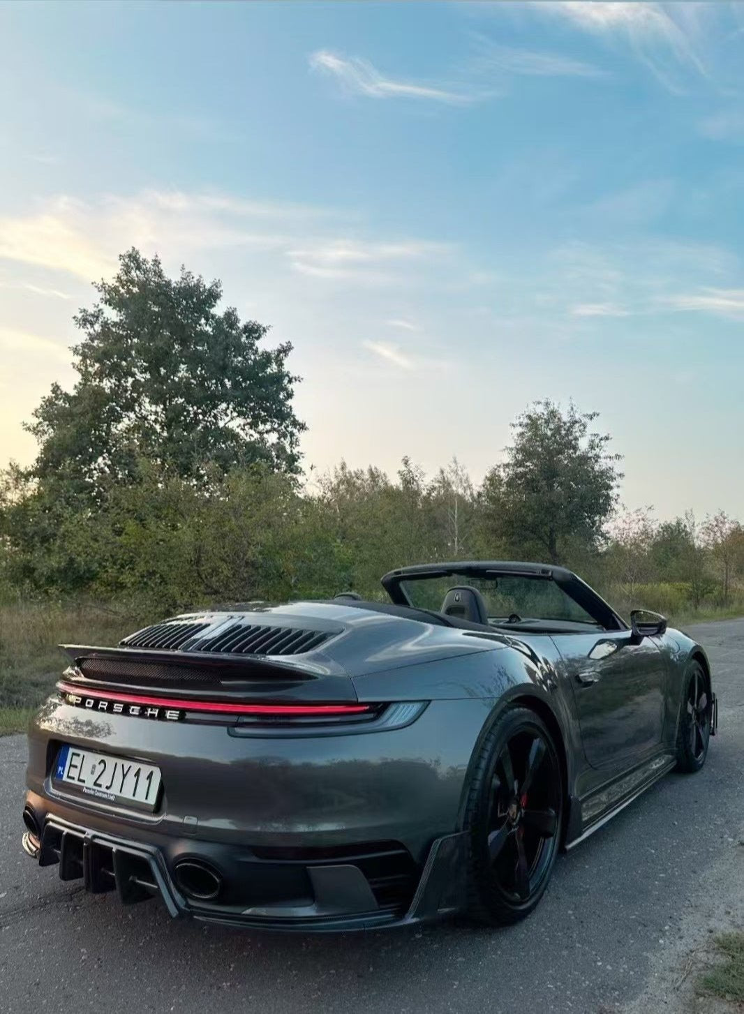 Porsche 911 992 Carrera/4/S/4S (Fits Aero Kit / Sport Package Only)2020-ON with Aftermarket Parts-ART Style Carbon Fiber Rear Diffuser  Canards from Armorextend