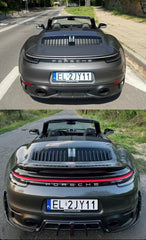 Porsche 911 992 Carrera/4/S/4S (Fits Aero Kit / Sport Package Only)2020-ON with Aftermarket Parts-ART Style Carbon Fiber Rear Diffuser  Canards from Armorextend