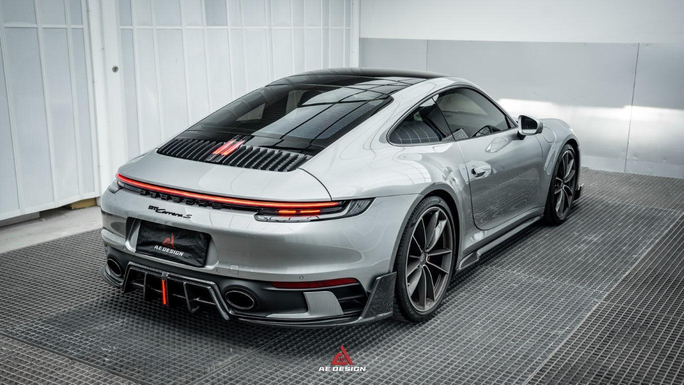 Porsche 911 992 Carrera/4/S/4S (Fits Aero Kit / Sport Package Only)2020-ON with Aftermarket Parts-ART Style Carbon Fiber Rear Diffuser  Canards from Armorextend
