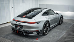 Porsche 911 992 Carrera/4/S/4S (Fits Aero Kit / Sport Package Only）2020-ON with Aftermarket Parts-ART Style Carbon Fiber Rear Diffuser  Canards from Armorextend