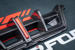 Porsche 911 992 Carrera/4/S/4S (Fits Aero Kit / Sport Package Only)2020-ON with Aftermarket Parts-ART Style Carbon Fiber Rear Diffuser  Canards from Armorextend