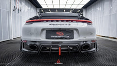 Porsche 911 992 Carrera/4/S/4S (Fits Aero Kit / Sport Package Only)2020-ON with Aftermarket Parts-ART Style Carbon Fiber Rear Diffuser  Canards from Armorextend