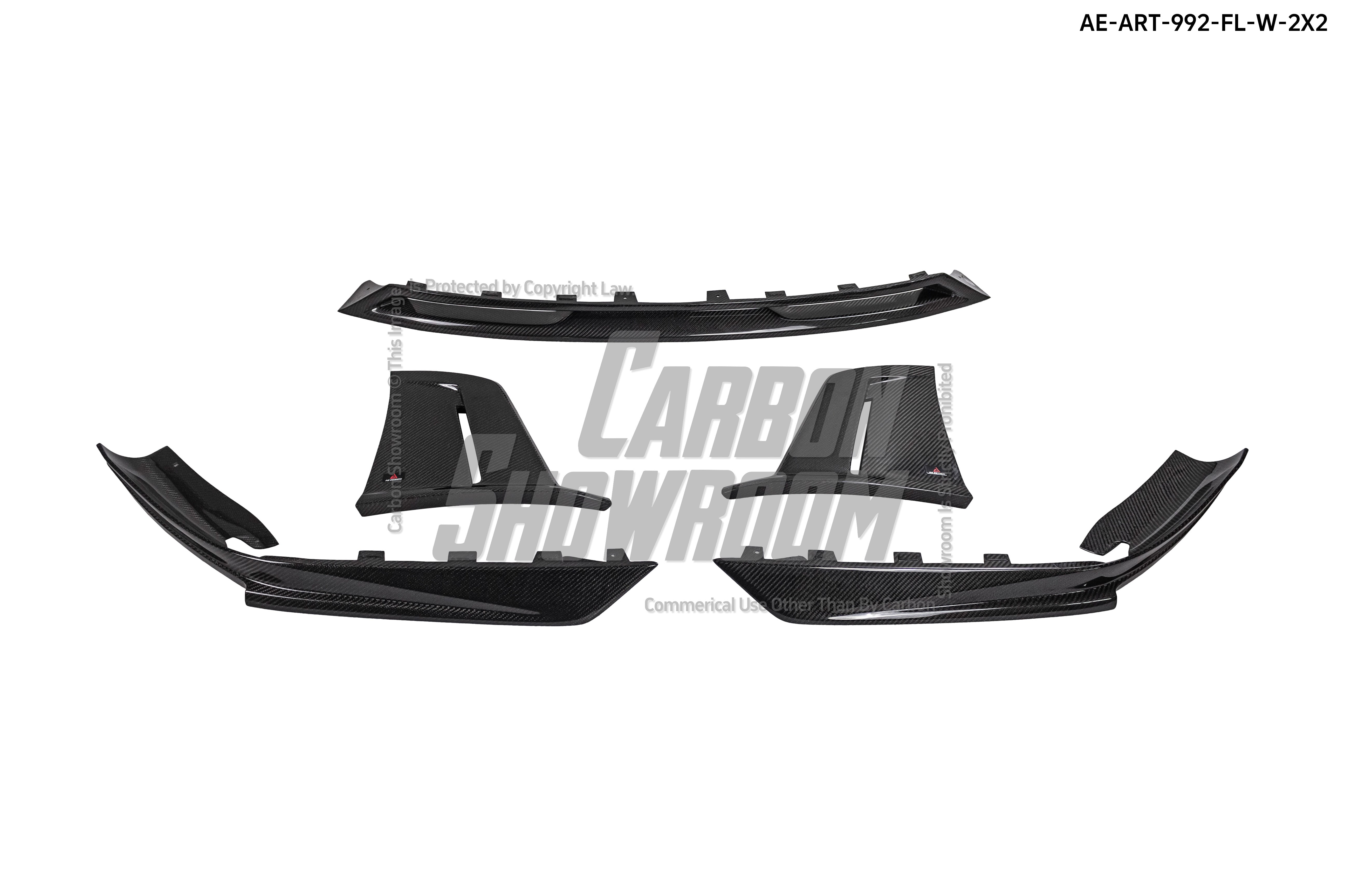 Armorextend "ART" Pre-preg Carbon Fiber Front Splitter for Porsche 992 Carrera / 4 / S / 4S with Sport Package - Performance SpeedShop